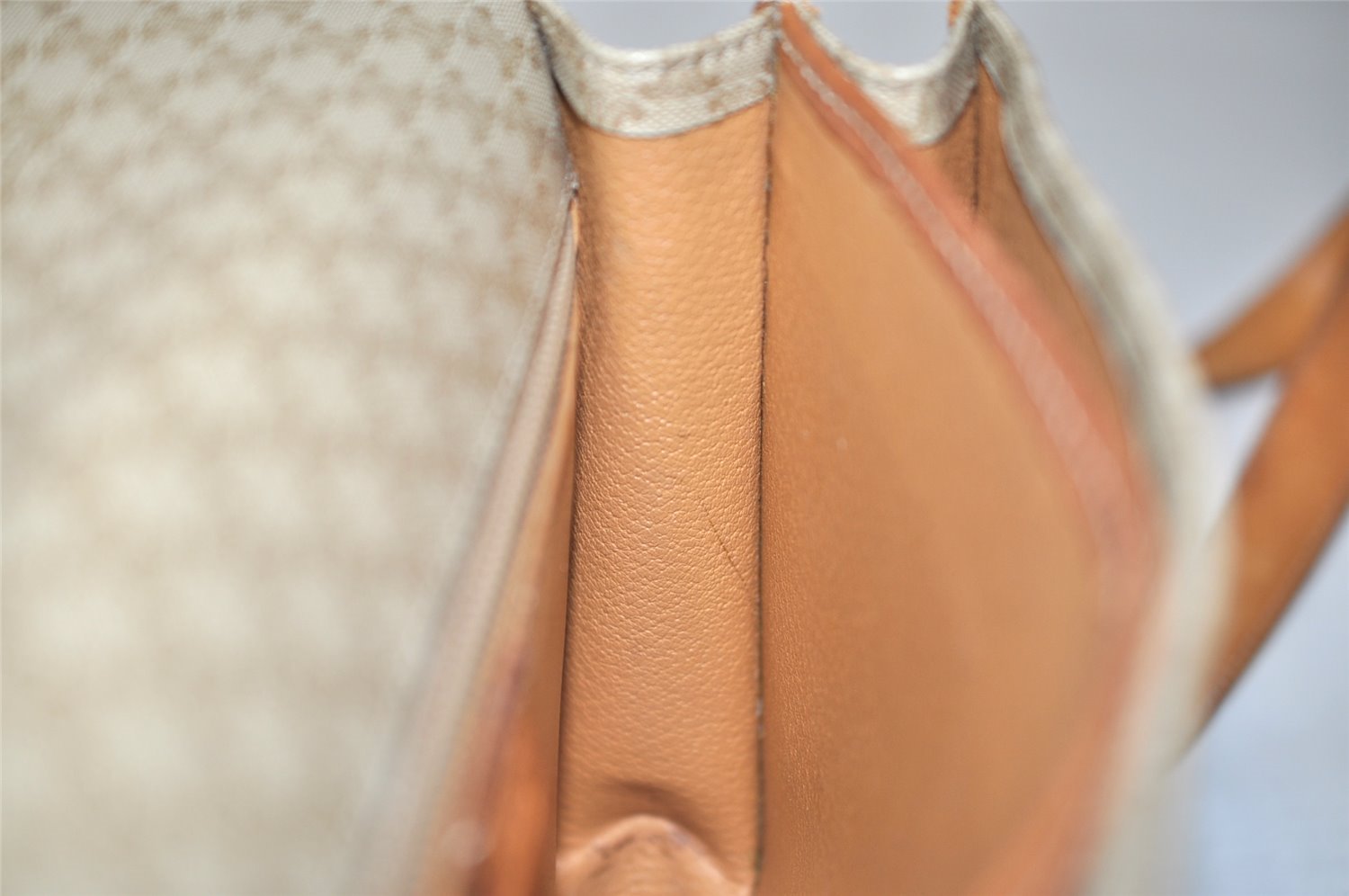 Authentic CELINE Macadam Blason Shoulder Cross Bag PVC Leather Beige 5191K
