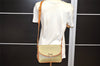 Authentic CELINE Macadam Blason Shoulder Cross Bag PVC Leather Beige 5191K