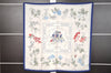 Authentic HERMES Carre 90 Scarf "Quai aux Fleursrn" Silk Navy 5192I