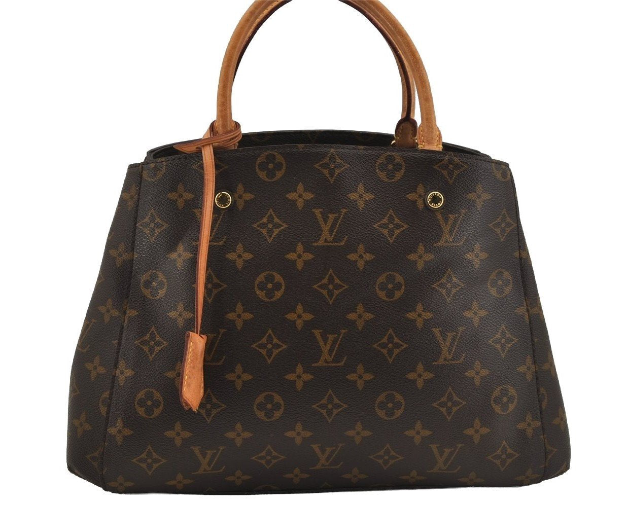 Authentic Louis Vuitton Monogram Montaigne MM 2Way Hand Bag M41056 LV 5193J