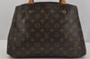 Authentic Louis Vuitton Monogram Montaigne MM 2Way Hand Bag M41056 LV 5193J