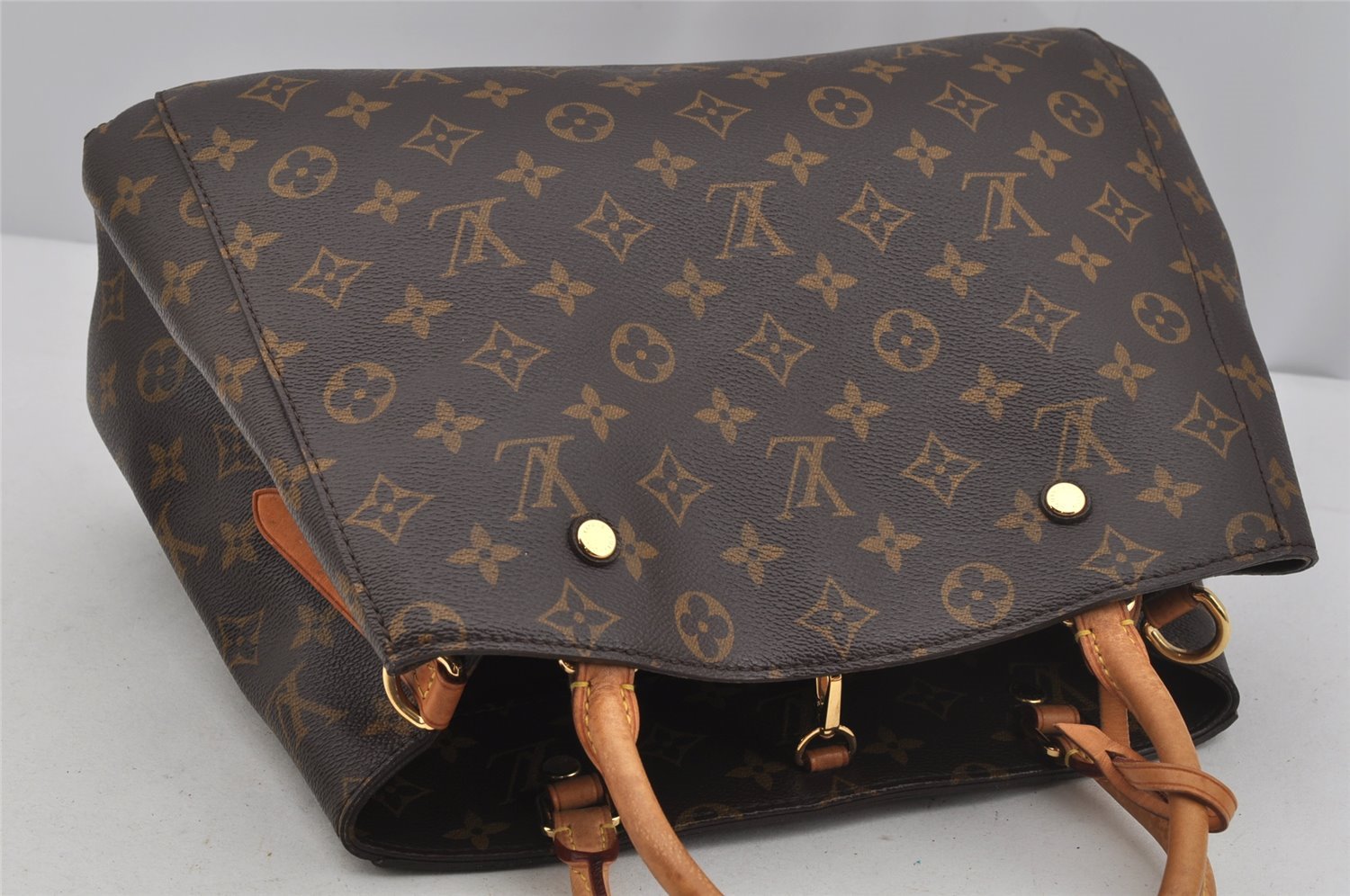 Authentic Louis Vuitton Monogram Montaigne MM 2Way Hand Bag M41056 LV 5193J