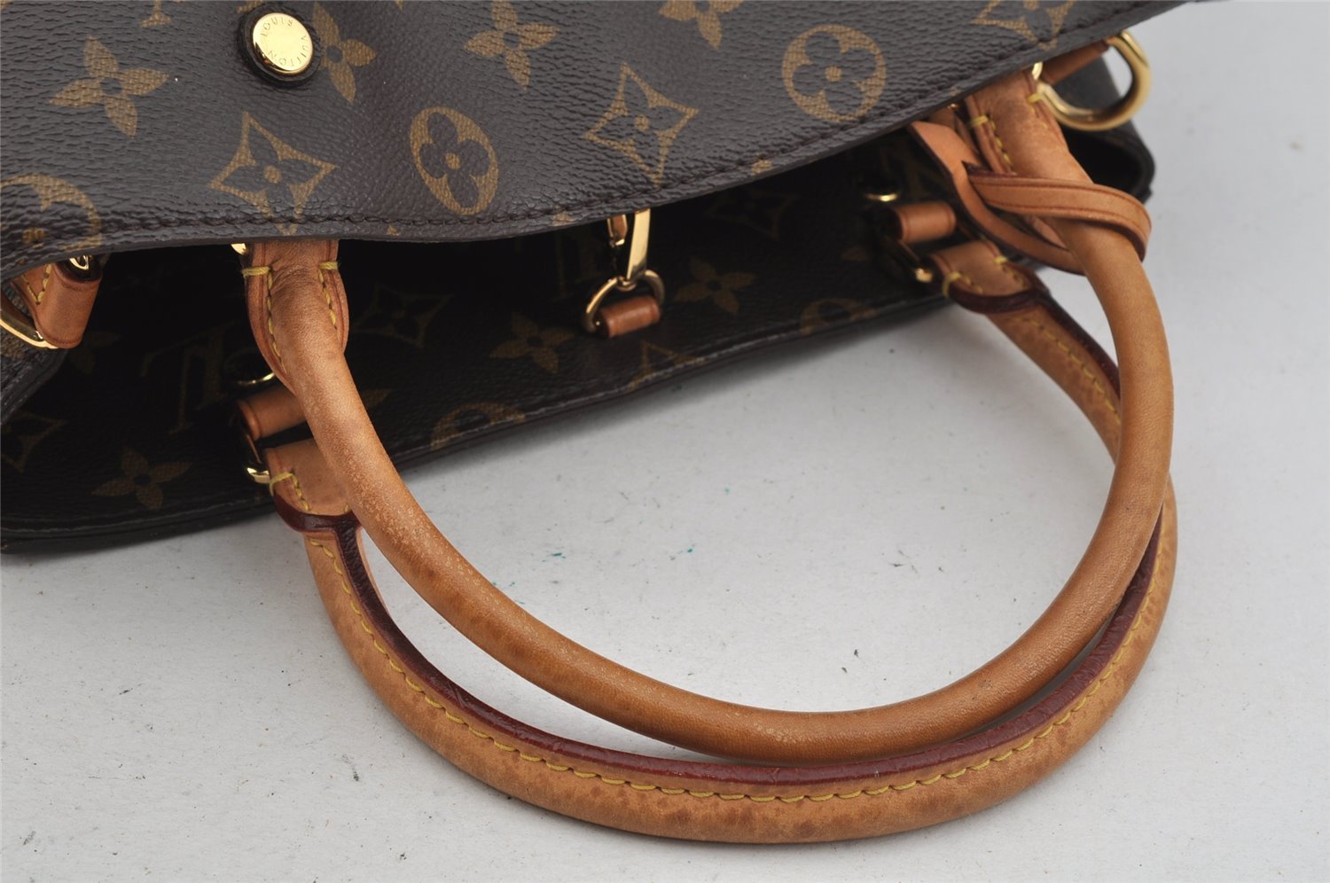 Authentic Louis Vuitton Monogram Montaigne MM 2Way Hand Bag M41056 LV 5193J