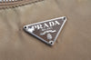 Authentic PRADA Vintage Nylon Tessuto Shoulder Hand Bag Purse Beige 5193K