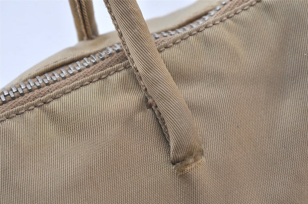 Authentic PRADA Vintage Nylon Tessuto Shoulder Hand Bag Purse Beige 5193K