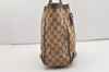 Authentic GUCCI Abbey Shoulder Tote Bag GG Canvas Leather 130739 Brown 5194J