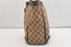 Authentic GUCCI Abbey Shoulder Tote Bag GG Canvas Leather 130739 Brown 5194J
