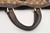 Authentic GUCCI Abbey Shoulder Tote Bag GG Canvas Leather 130739 Brown 5194J