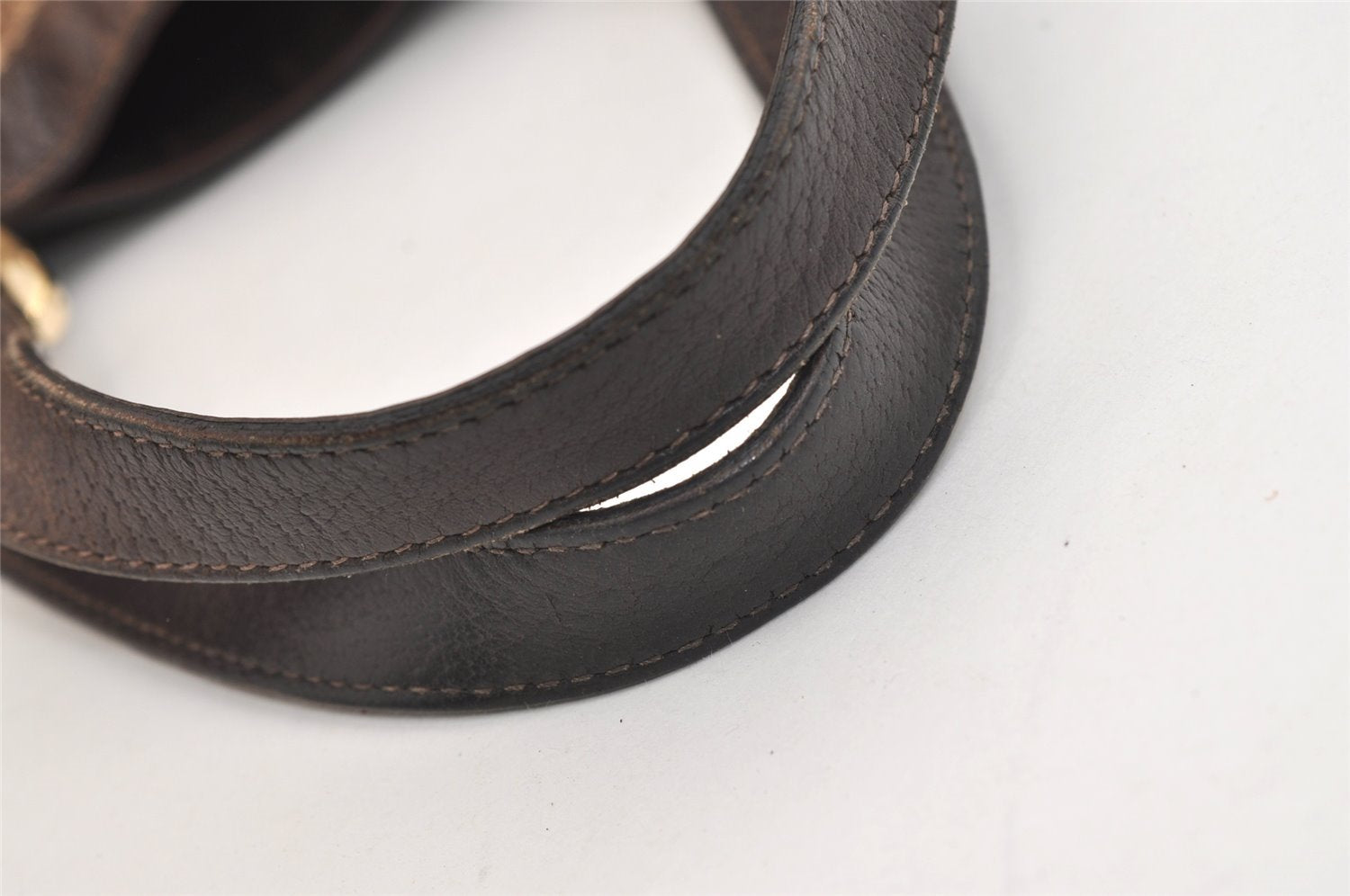 Authentic GUCCI Abbey Shoulder Tote Bag GG Canvas Leather 130739 Brown 5194J