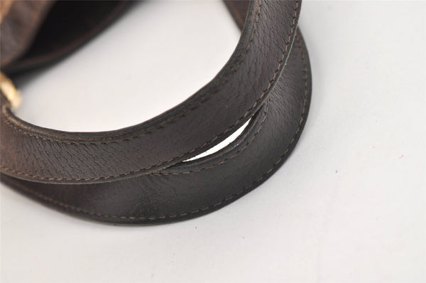 Authentic GUCCI Abbey Shoulder Tote Bag GG Canvas Leather 130739 Brown 5194J