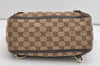 Authentic GUCCI Abbey Shoulder Tote Bag GG Canvas Leather 130739 Brown 5194J