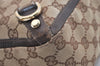 Authentic GUCCI Abbey Shoulder Tote Bag GG Canvas Leather 130739 Brown 5194J
