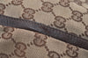 Authentic GUCCI Abbey Shoulder Tote Bag GG Canvas Leather 130739 Brown 5194J
