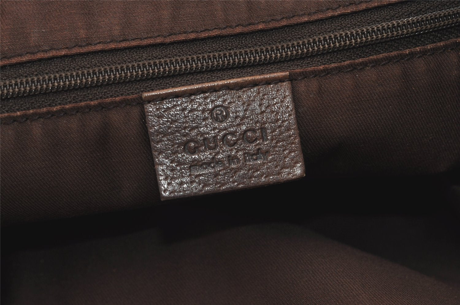 Authentic GUCCI Abbey Shoulder Tote Bag GG Canvas Leather 130739 Brown 5194J