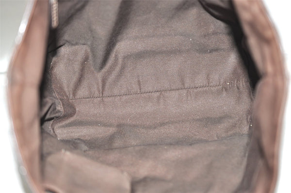 Authentic GUCCI Abbey Shoulder Tote Bag GG Canvas Leather 130739 Brown 5194J