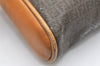 Authentic FENDI Zucchino Shoulder Cross Body Bag Purse PVC Leather Brown 5194K