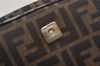 Authentic FENDI Vintage Zucca Shoulder Cross Body Bag Canvas Leather Brown 5195J