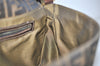 Authentic FENDI Vintage Zucca Shoulder Cross Body Bag Canvas Leather Brown 5195J