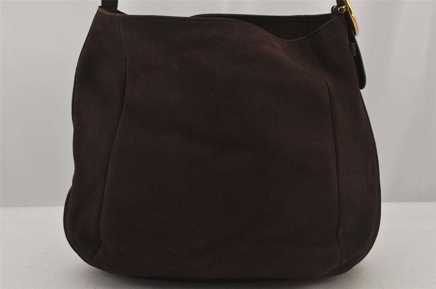 Authentic GUCCI Horse Buckle Shoulder Tote Bag Leather 296880 Brown 5196J