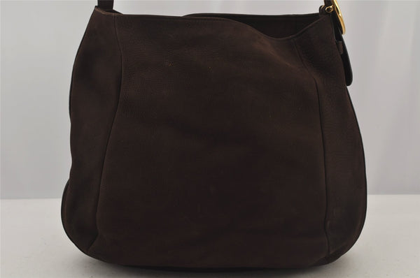 Authentic GUCCI Horse Buckle Shoulder Tote Bag Leather 296880 Brown 5196J