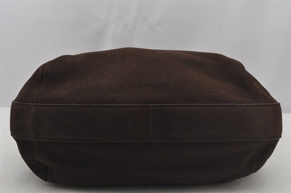 Authentic GUCCI Horse Buckle Shoulder Tote Bag Leather 296880 Brown 5196J