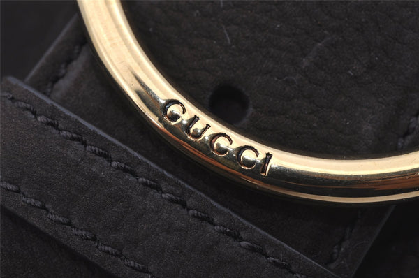 Authentic GUCCI Horse Buckle Shoulder Tote Bag Leather 296880 Brown 5196J