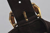 Authentic GUCCI Horse Buckle Shoulder Tote Bag Leather 296880 Brown 5196J