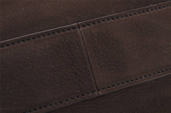 Authentic GUCCI Horse Buckle Shoulder Tote Bag Leather 296880 Brown 5196J