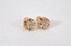 Authentic Christian Dior Vintage Earrings Rhinestone Gold Tone CD 5196K