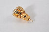 Authentic Christian Dior Vintage Earrings Rhinestone Gold Tone CD 5196K