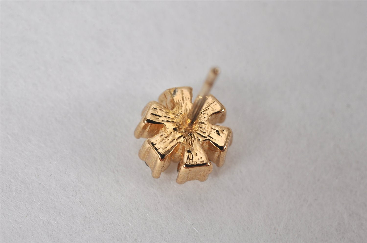 Authentic Christian Dior Vintage Earrings Rhinestone Gold Tone CD 5196K