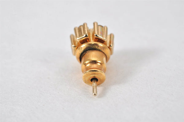 Authentic Christian Dior Vintage Earrings Rhinestone Gold Tone CD 5196K