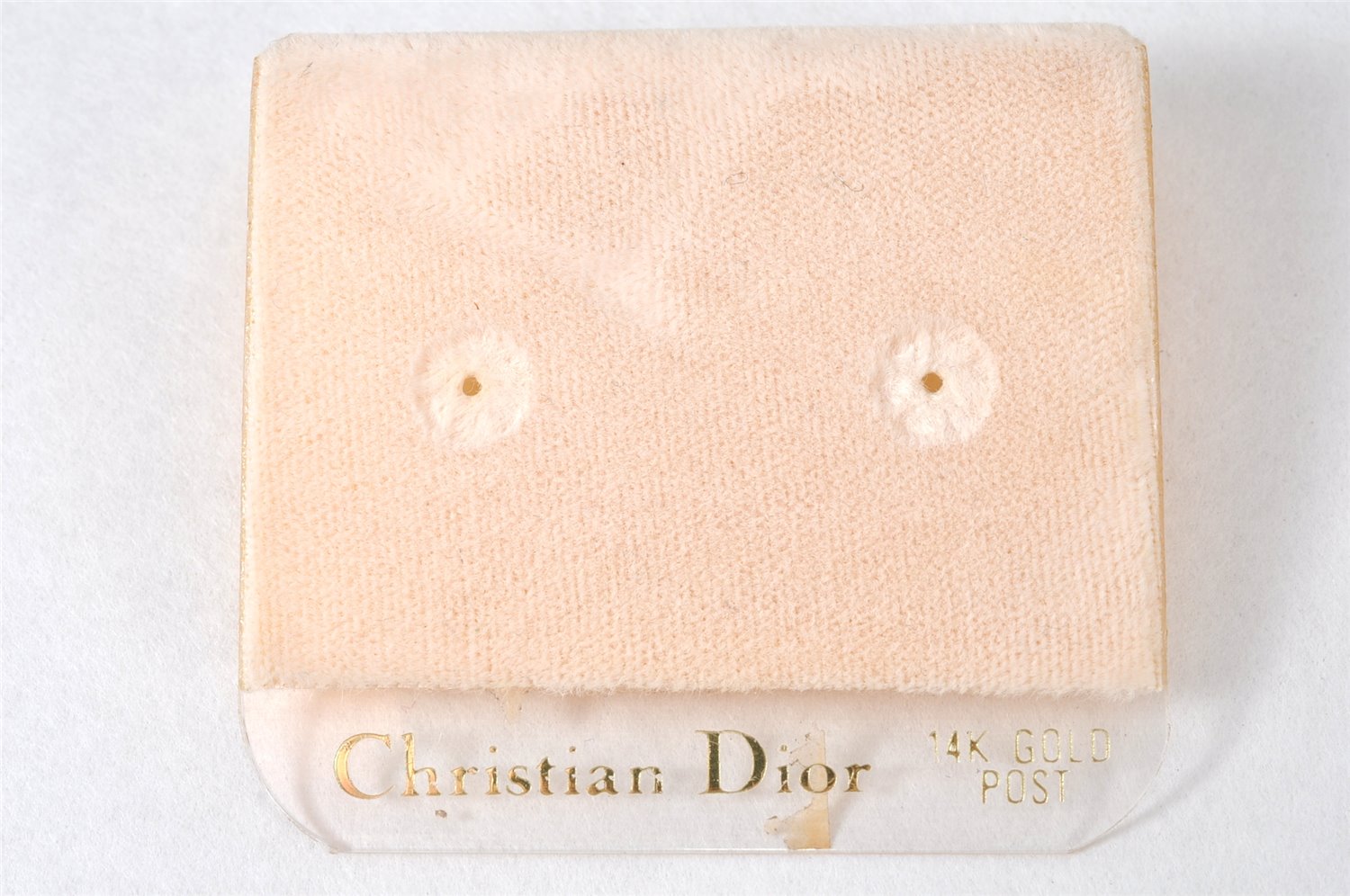 Authentic Christian Dior Vintage Earrings Rhinestone Gold Tone CD 5196K