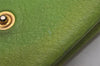 Authentic HERMES Levain Quatre Coin Purse Wallet Leather Light Green 5197I