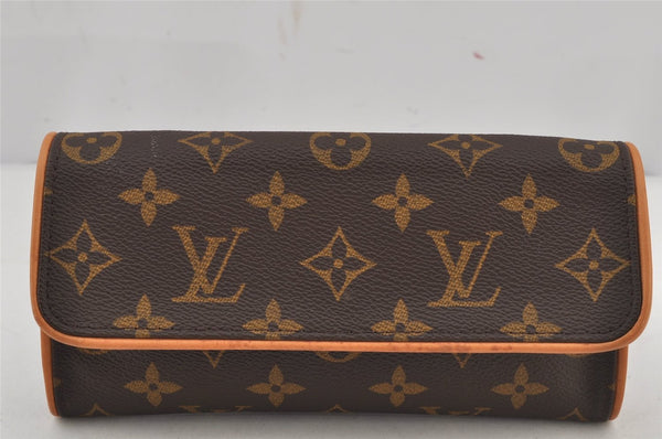 Authentic Louis Vuitton Monogram Pochette Twin PM Shoulder Bag M51854 LV 5197J