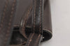 Authentic HERMES Kilius Clutch Hand Bag Purse Leather Brown 5198J