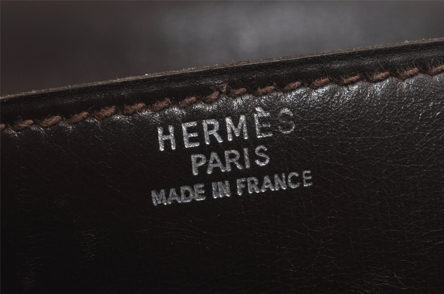 Authentic HERMES Kilius Clutch Hand Bag Purse Leather Brown 5198J