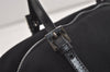 Authentic FENDI Vintage Hand Bag Purse Jersey Leather Black 5198K