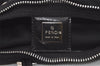 Authentic FENDI Vintage Hand Bag Purse Jersey Leather Black 5198K