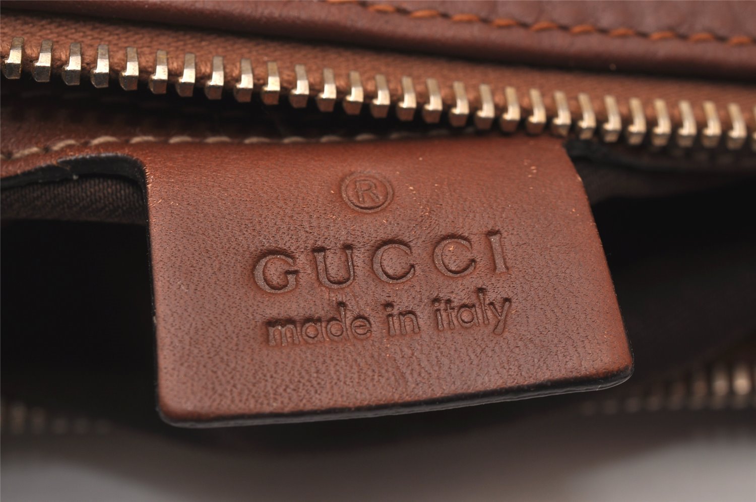 Authentic GUCCI Vintage Hand Boston Bag GG PVC Leather 189899 Brown 5199I