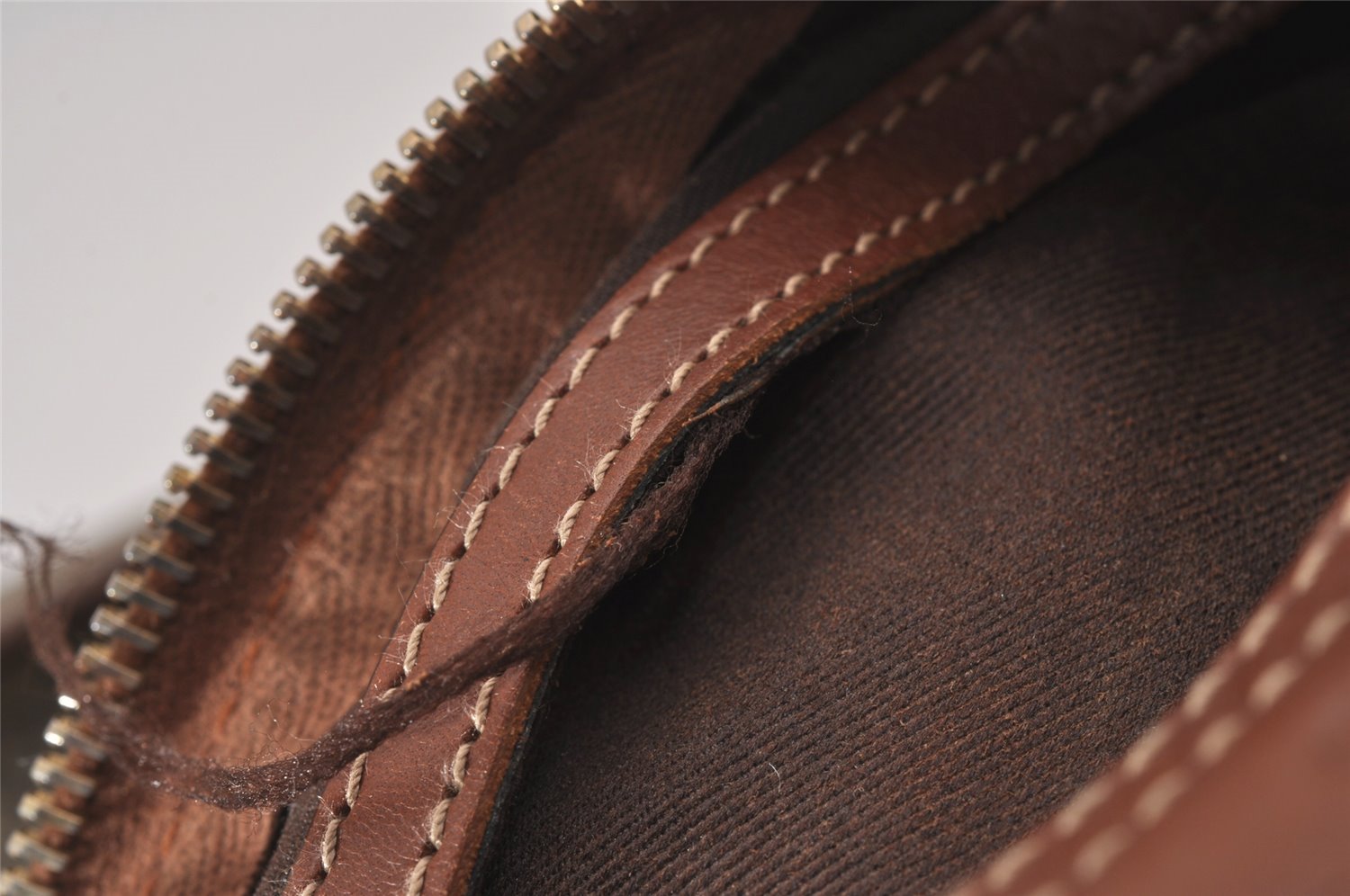 Authentic GUCCI Vintage Hand Boston Bag GG PVC Leather 189899 Brown 5199I