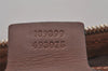 Authentic GUCCI Vintage Hand Boston Bag GG PVC Leather 189899 Brown 5199I