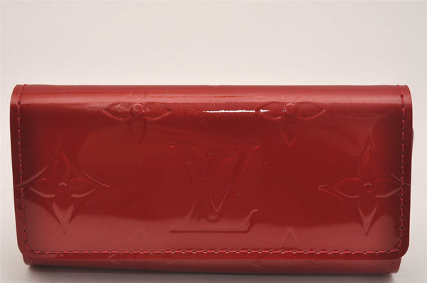 Auth Louis Vuitton Vernis Multicles 4 Four Hooks Key Case M91976 Red Box 5199J