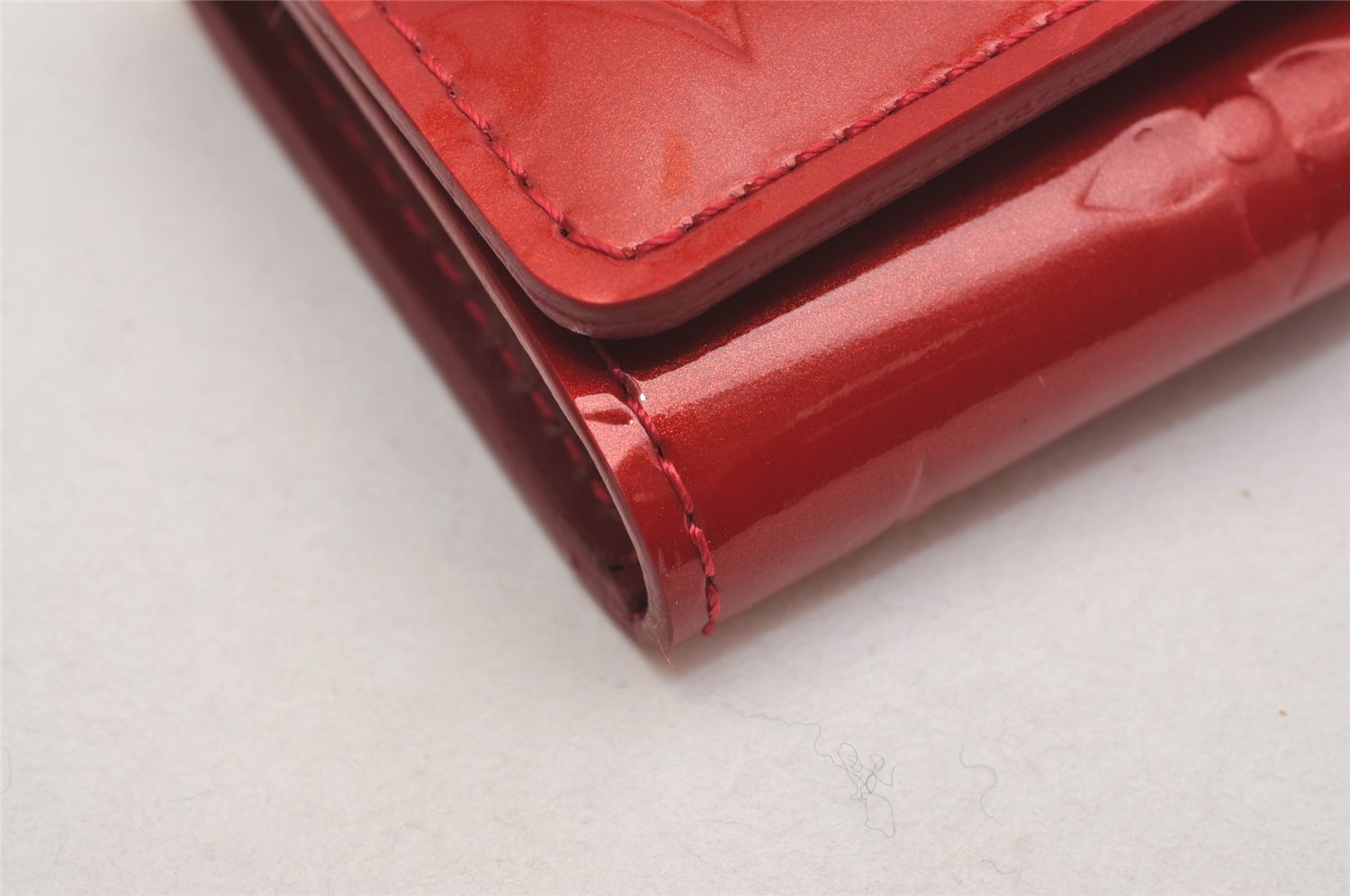 Auth Louis Vuitton Vernis Multicles 4 Four Hooks Key Case M91976 Red Box 5199J