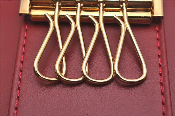 Auth Louis Vuitton Vernis Multicles 4 Four Hooks Key Case M91976 Red Box 5199J