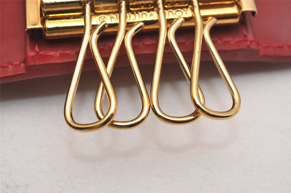 Auth Louis Vuitton Vernis Multicles 4 Four Hooks Key Case M91976 Red Box 5199J