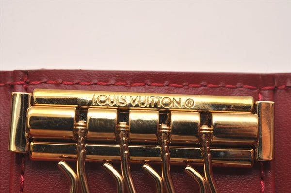 Auth Louis Vuitton Vernis Multicles 4 Four Hooks Key Case M91976 Red Box 5199J