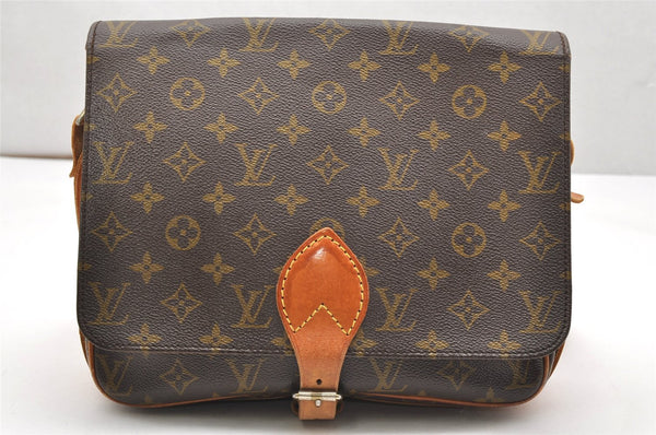 Authentic Louis Vuitton Monogram Cartouchiere GM Shoulder Bag Old Model 5199K