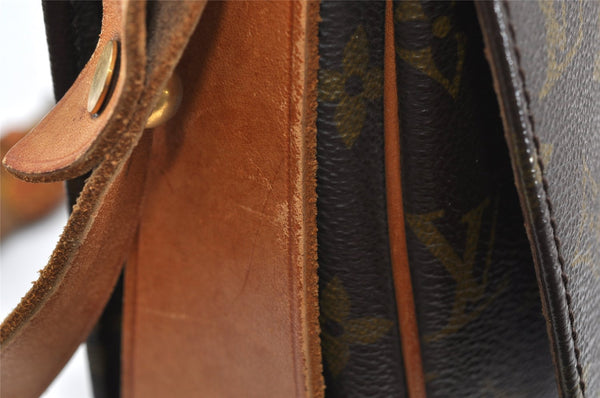 Authentic Louis Vuitton Monogram Cartouchiere GM Shoulder Bag Old Model 5199K