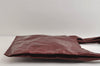 Authentic GUCCI Vintage Shoulder Tote Bag Enamel Bordeaux Red 5200I